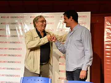 Abad junto a Luis Brandoni, este fin de semana en Vicente Lopez