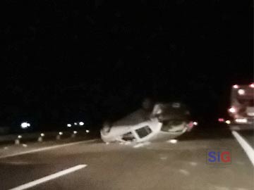 Asi quedo el vehiculo luego de una presumible mala maniobra