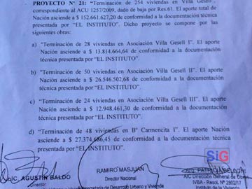 Copia del original del acta firmada por el licenciado Baldo