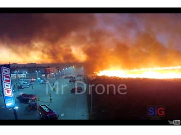 Imgen de Mr Drone, cuando el fuego comenzaba a amenazar Coto