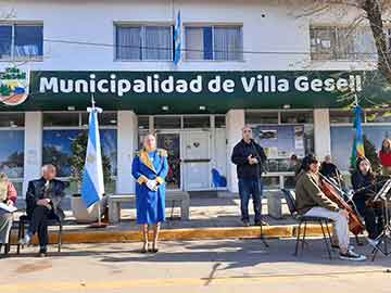 El prroco Bosicio durante el acto recordando la creacin del Municipio