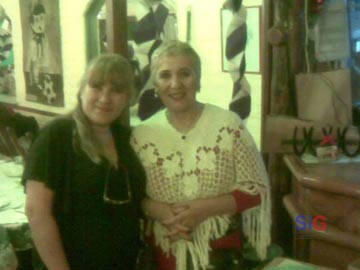 Mary de Cacheiro y Mirta  Moran, una  de las organizadoras de la cena