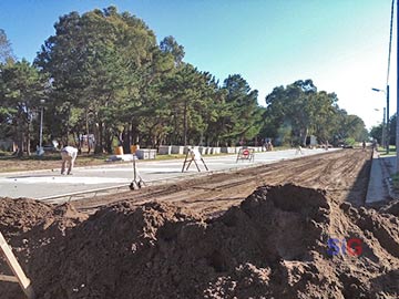 El pavimento de Circunvalacion, una de las obras destacadas de la Provincia en Villa Gesel