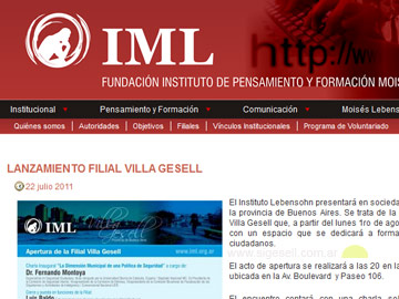 La web del Instituto refleja la presentacin de hoy