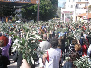 Foto de archivo: bendicion de ramos, una semana antes de Semana Santa