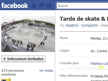 Los chicos se han convocado a travs de facebook, reclaman un lugar para la actividad