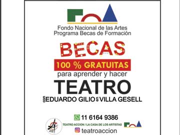 Teatro Accion ofrece becas para estudiar teatro con el maestro Eduardo Gilio