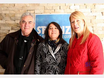 Linares, Tugnarelli y Stolbizer, durante su recorrida por Tandil