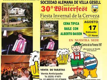 Fotocomposicion dela fiche de la fiesta que organiza la Sociedad Alemana